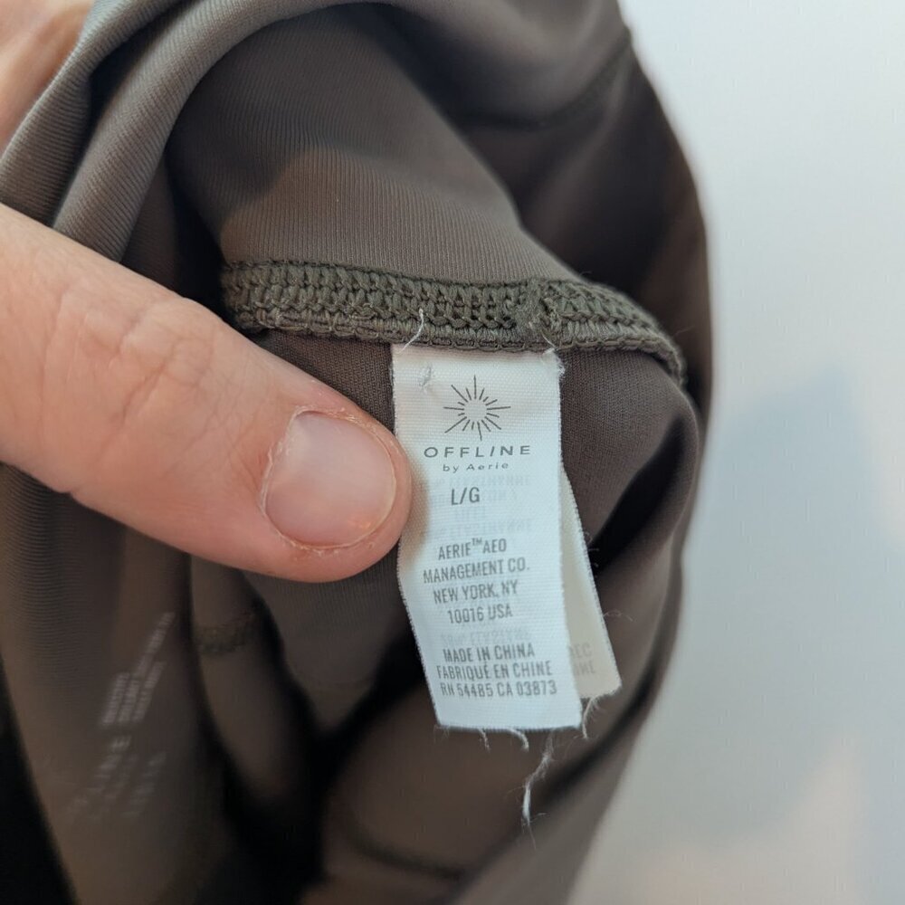 Offline by Aerie Taupe 7/8 High Rise Leggings, Sz Lg - Picture 5 of 5